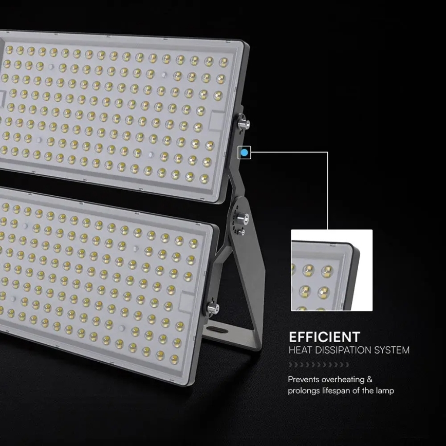 LED прожектор LED/500W/230V 6500K IP65 сив