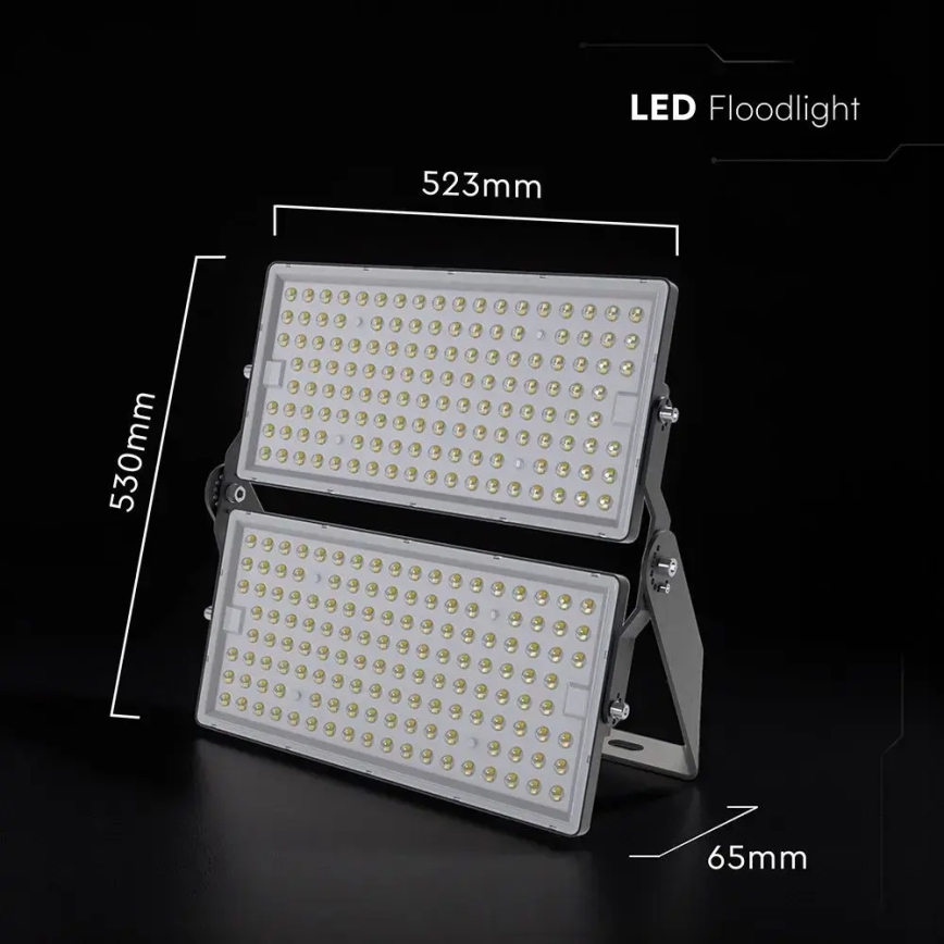 LED прожектор LED/500W/230V 6500K IP65 сив
