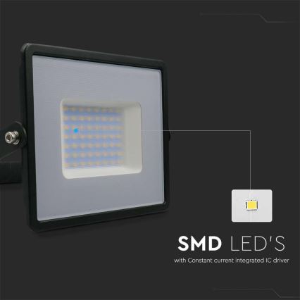 LED Прожектор LED/50W/230V 4000K IP65 черен