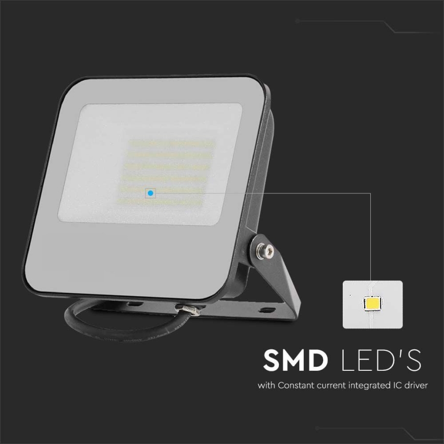 LED Прожектор LED/50W/230V 4000K IP65 черен