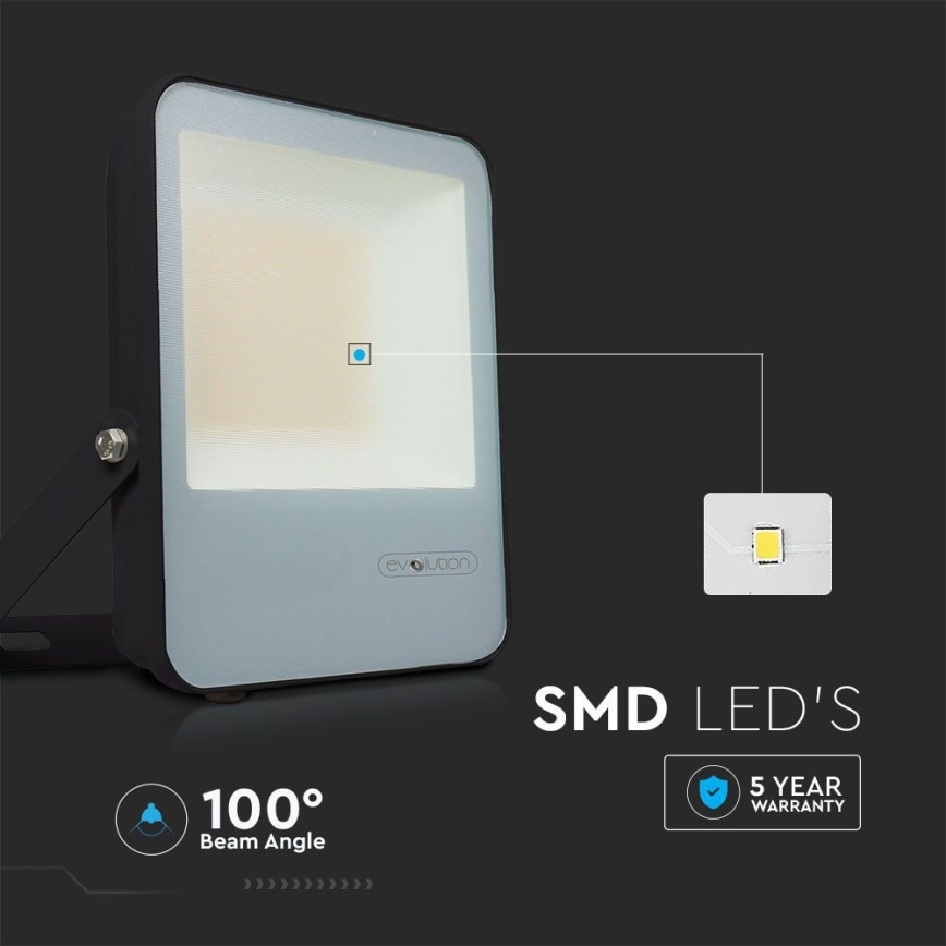 LED Прожектор LED/50W/230V 6400K IP65 черен