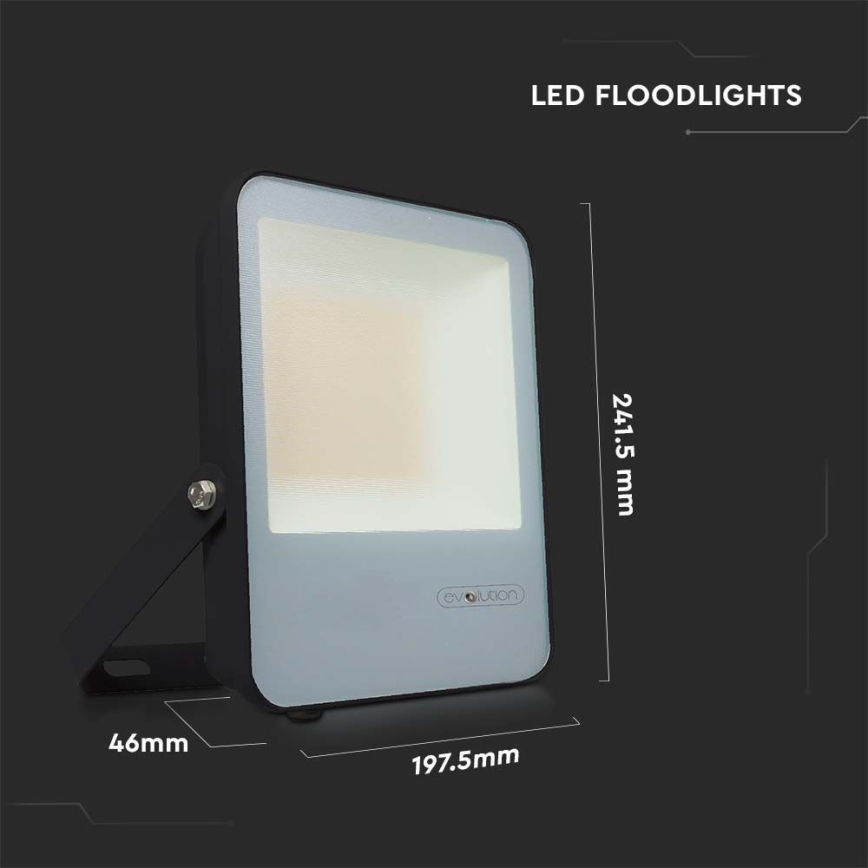 LED Прожектор LED/50W/230V 6400K IP65 черен