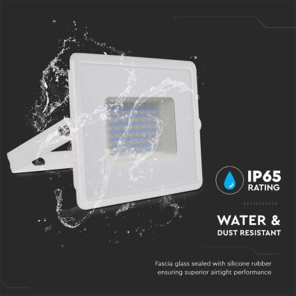 LED Прожектор LED/50W/230V 6500K IP65 бял