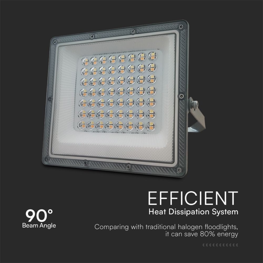 LED Прожектор LED/50W/230V IP65 3000/4000/6500K сив