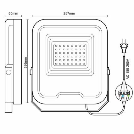 LED Прожектор PROFI LED/100W/180-265V 5000K IP65