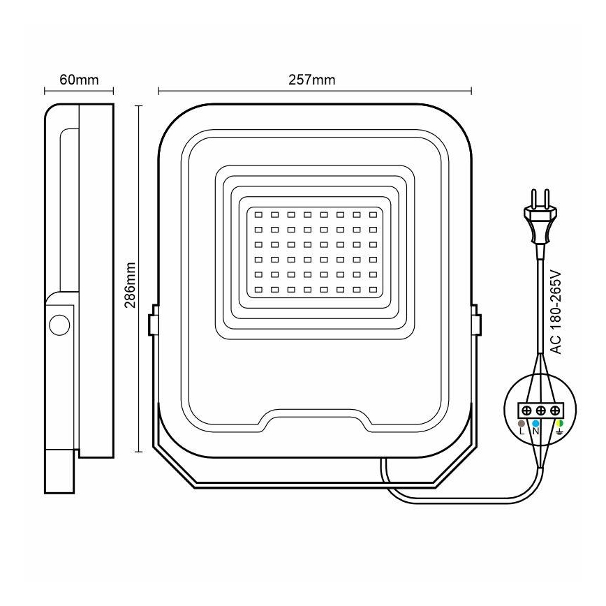 LED Прожектор PROFI LED/100W/180-265V 5000K IP65