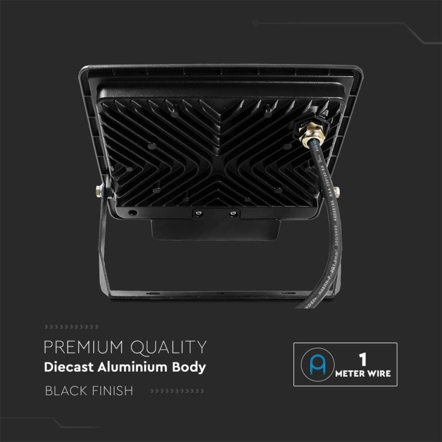 LED прожектор сензорен LED/50W/230V 6500K IP65 черен