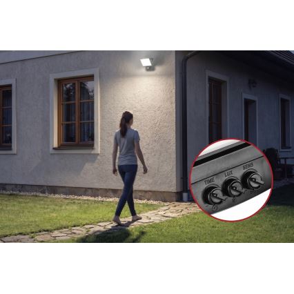 LED прожектор със сензор за движение и сумрак TAMBO EVO LED/50W/230V 4000K IP44 черен
