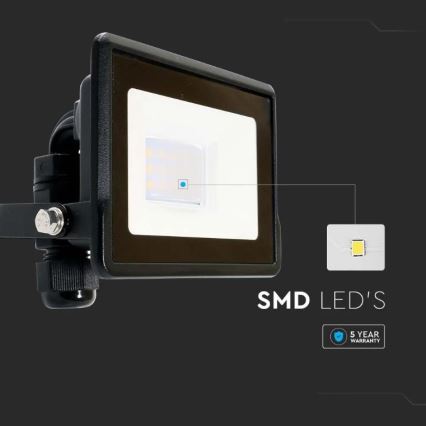 LED Прожектор с директна връзка SAMSUNG CHIP LED/10W/230V IP65 6500K черен