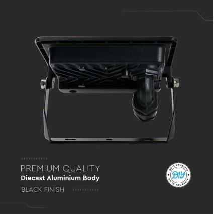 LED Прожектор с директна връзка SAMSUNG CHIP LED/10W/230V IP65 6500K черен