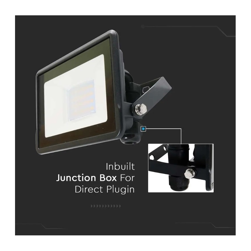 LED Прожектор с директна връзка SAMSUNG CHIP LED/20W/230V IP65 6500K