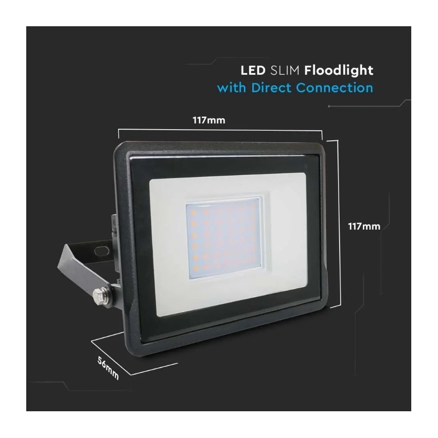 LED Прожектор с директна връзка SAMSUNG CHIP LED/30W/230V IP65 4000K