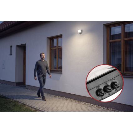 LED прожектор с датчик за движение и сензор за здрач TAMBO EVO LED/20W/230V 4000K IP44 черен