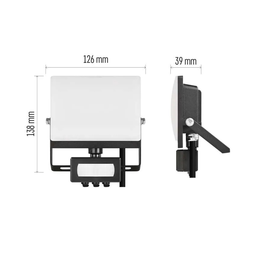 LED прожектор с датчик за движение и сензор за здрач TAMBO EVO LED/20W/230V 4000K IP44 черен