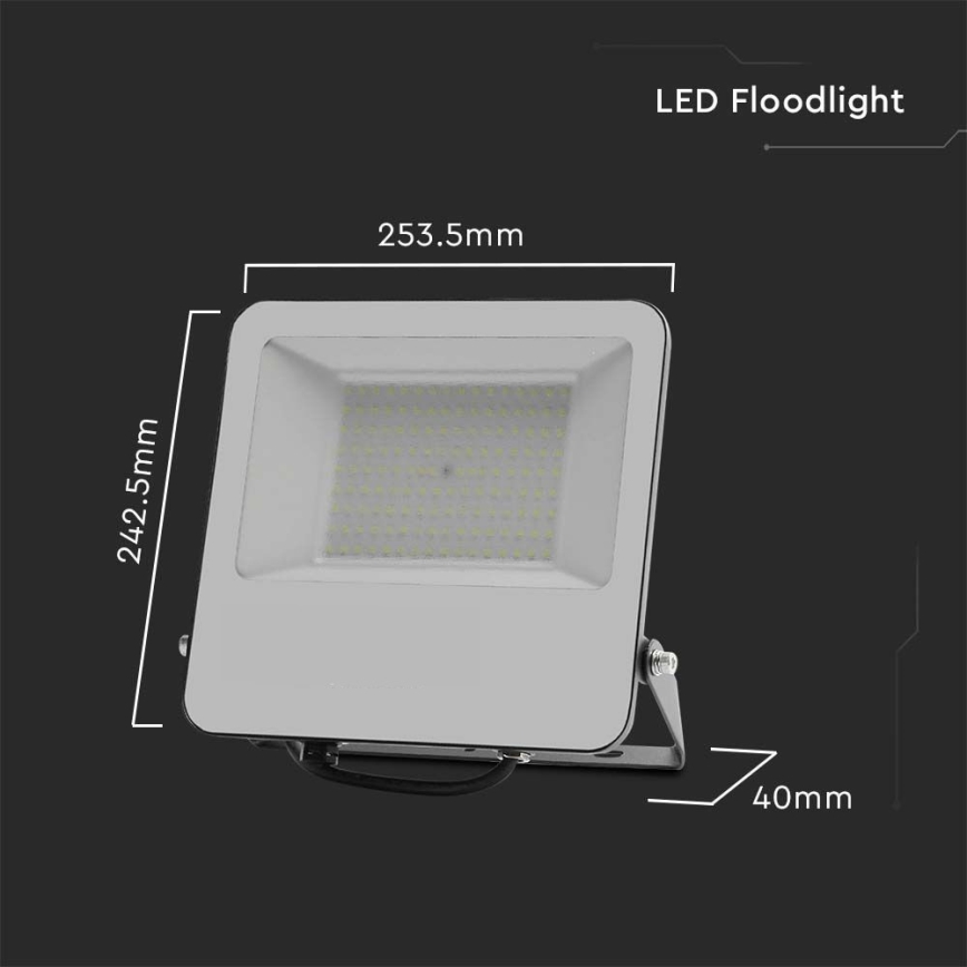 LED Прожектор SAMSUNG CHIP LED/100W/230V 4000K IP65 черен