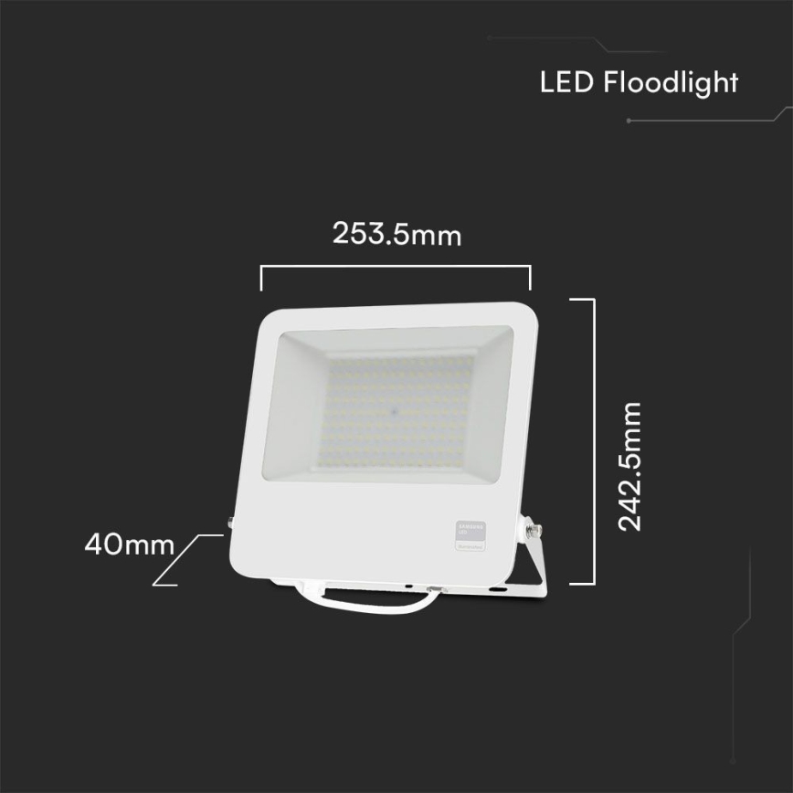 LED Прожектор SAMSUNG CHIP LED/100W/230V 6400K IP65 бял