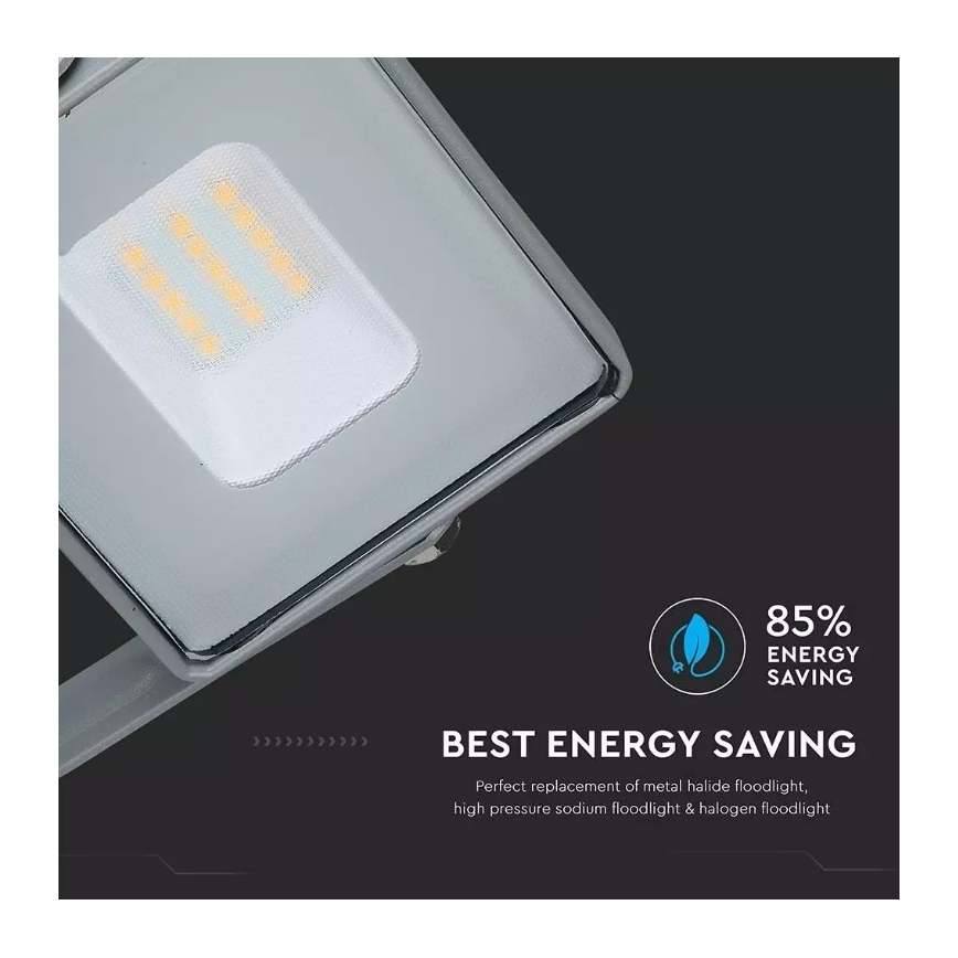 LED Прожектор SAMSUNG CHIP LED/10W/230V IP65 4000K сив