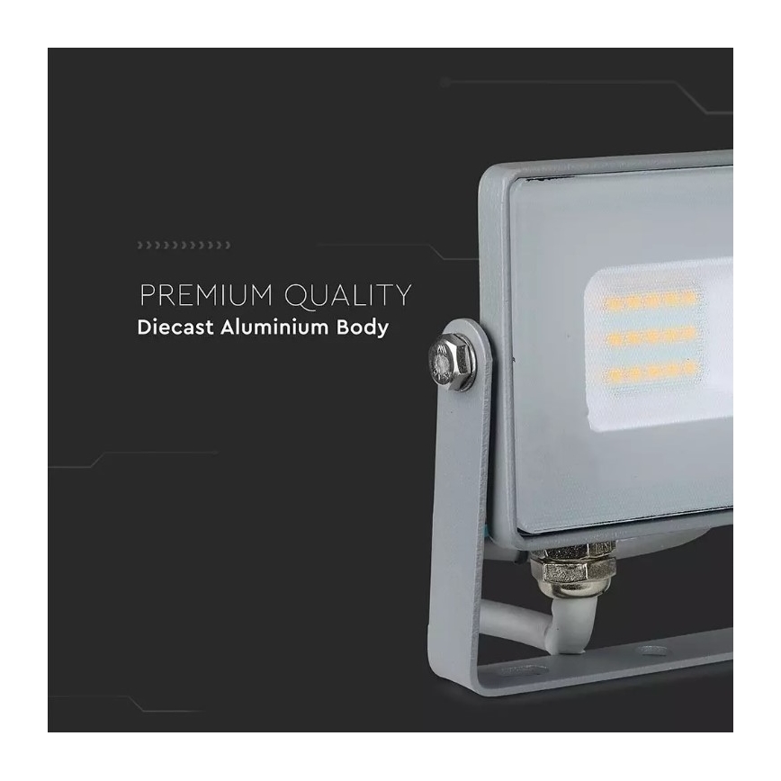 LED Прожектор SAMSUNG CHIP LED/10W/230V IP65 4000K сив