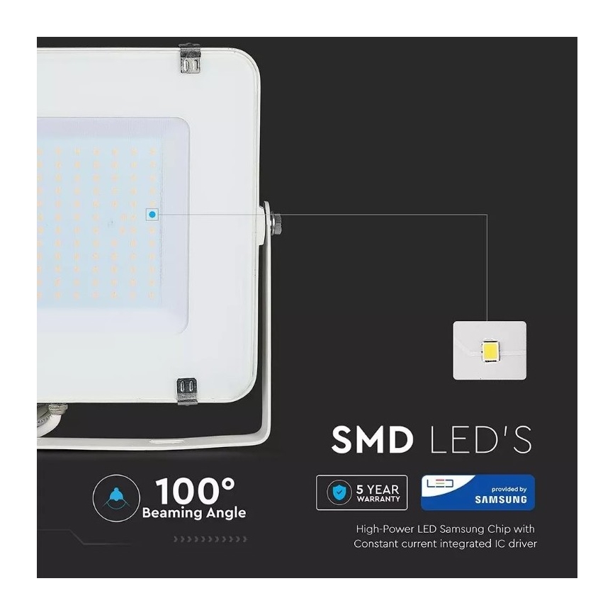 LED Прожектор SAMSUNG CHIP LED/150W/230V 3000K IP65 бял