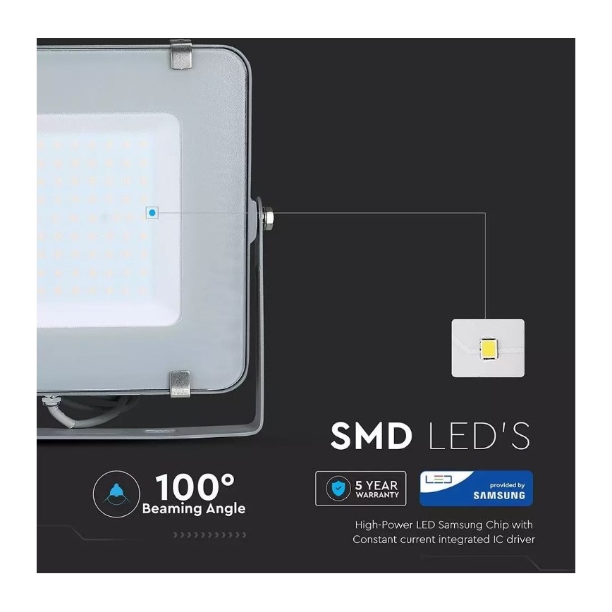 LED Прожектор SAMSUNG CHIP LED/150W/230V 6400K IP65 сив