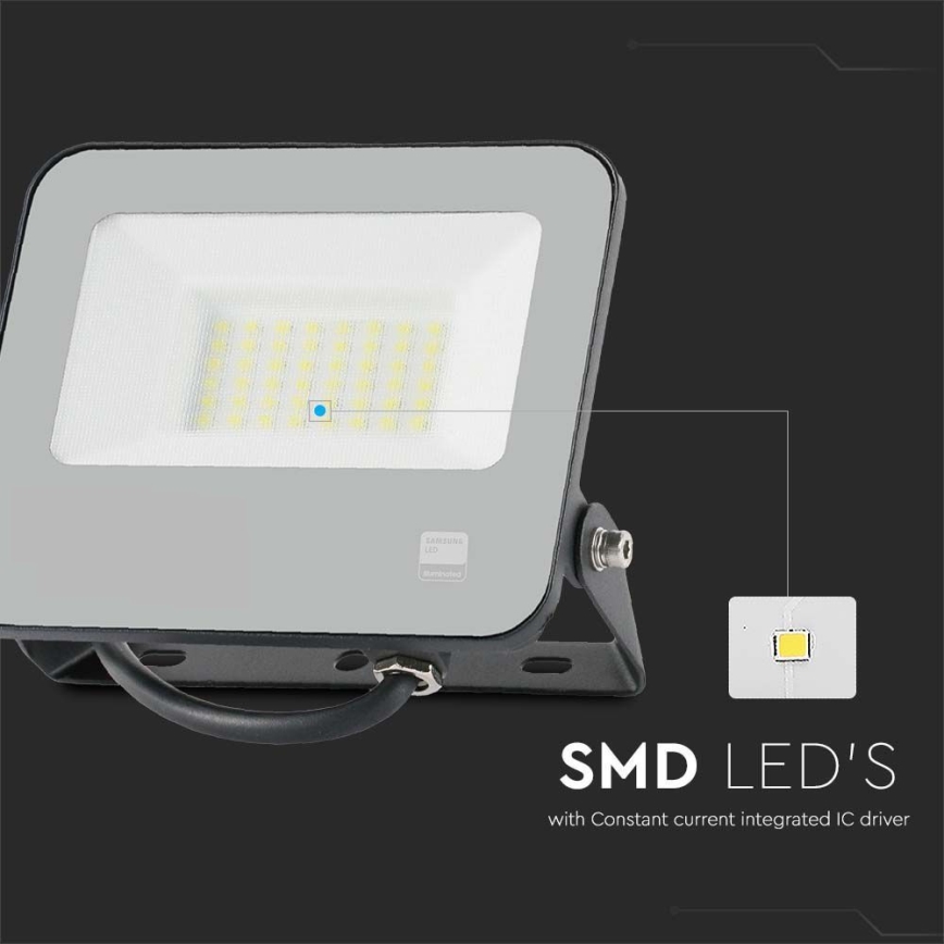 LED Прожектор SAMSUNG CHIP LED/30W/230V 4000K IP65 черен