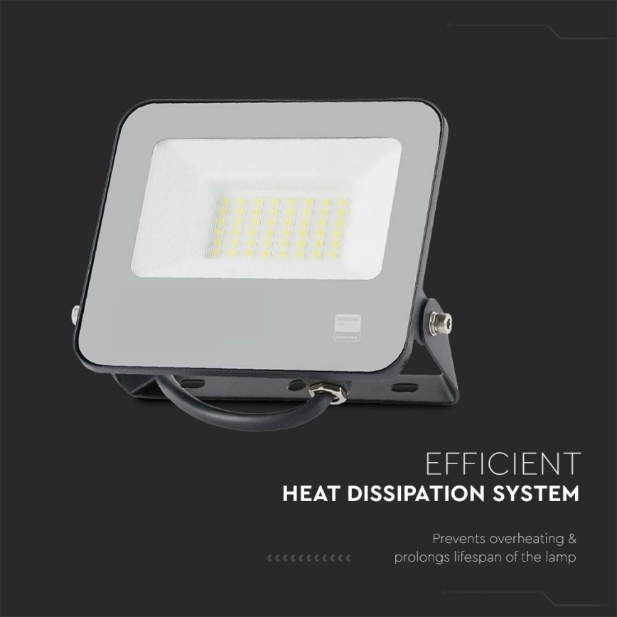 LED Прожектор SAMSUNG CHIP LED/30W/230V 4000K IP65 черен