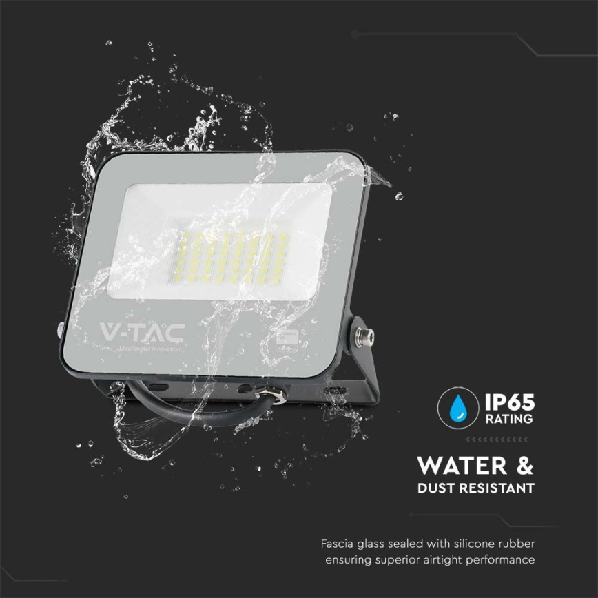 LED Прожектор SAMSUNG CHIP LED/30W/230V 4000K IP65 черен