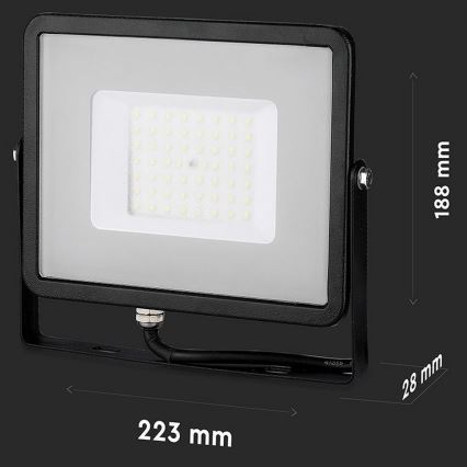 LED Прожектор SAMSUNG CHIP LED/50W/230V 4000K IP65 черен