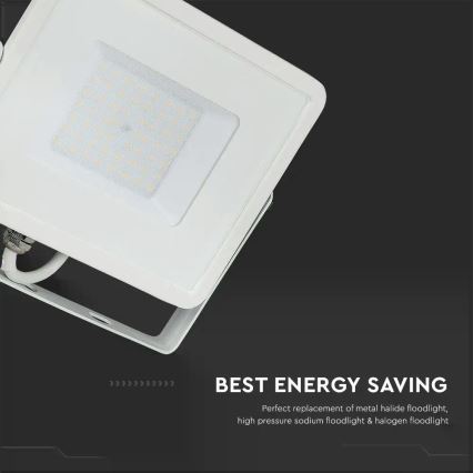 LED Прожектор SAMSUNG CHIP LED/50W/230V 6500K IP65 бял