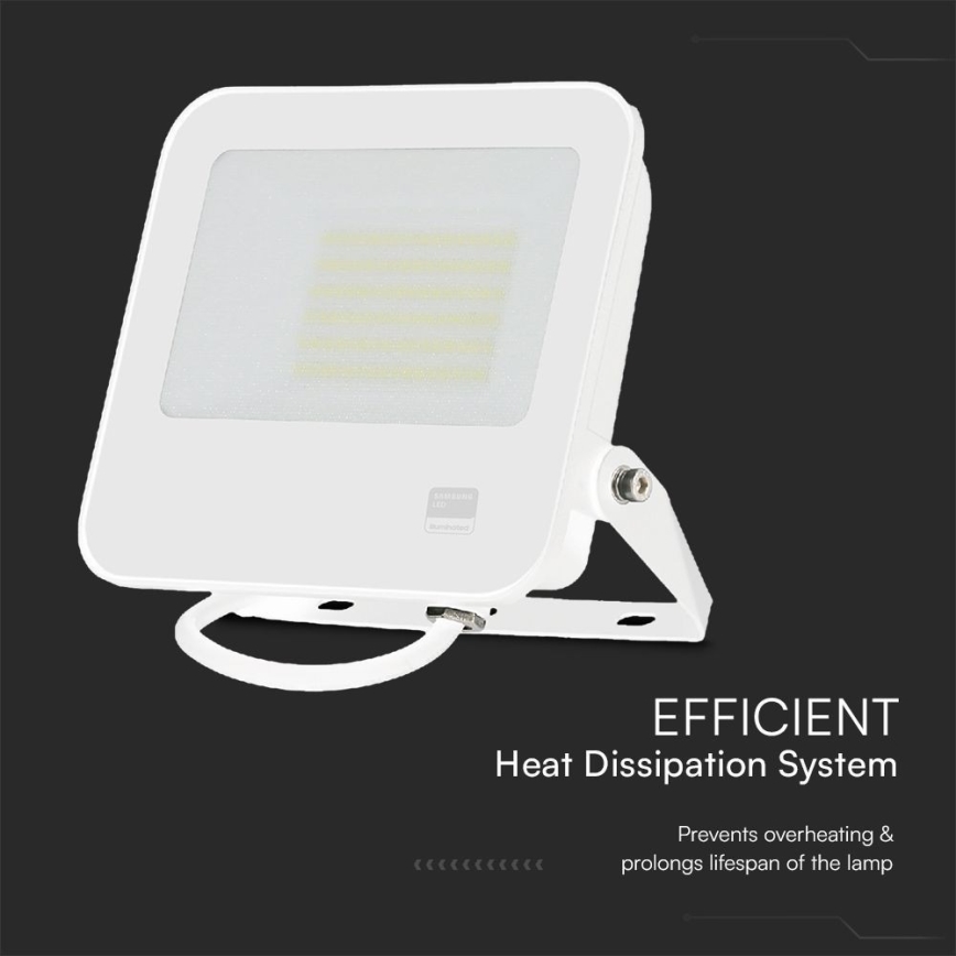 LED Прожектор SAMSUNG CHIP LED/50W/230V 6500K IP65 бял
