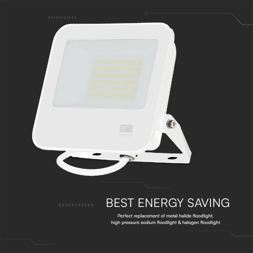 LED Прожектор SAMSUNG CHIP LED/50W/230V 6500K IP65 бял