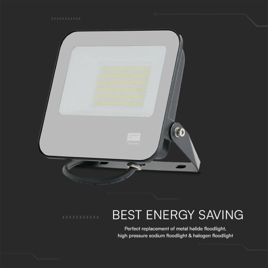 LED Прожектор SAMSUNG CHIP LED/50W/230V 6500K IP65 черен