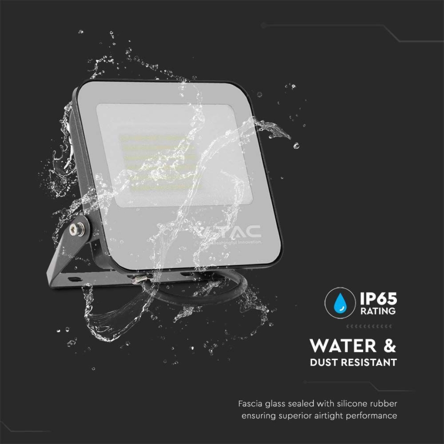 LED Прожектор SAMSUNG CHIP LED/50W/230V 6500K IP65 черен