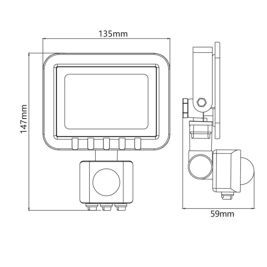 LED Прожектор със сензор LED/20W/230V IP65