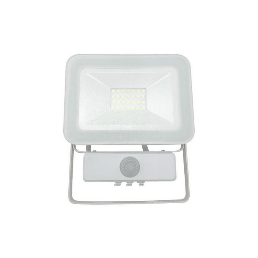 LED прожектор със сензор LED / 20W / 265V 1800lm бял IP65