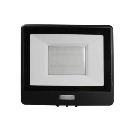 LED Прожектор със сензор LED/50W/230V 4000K IP65 черен