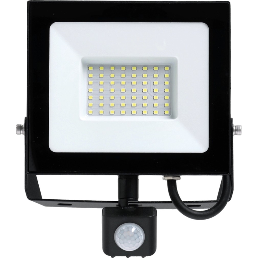 LED Прожектор със сензор LED/50W/230V 6500K IP44 черен