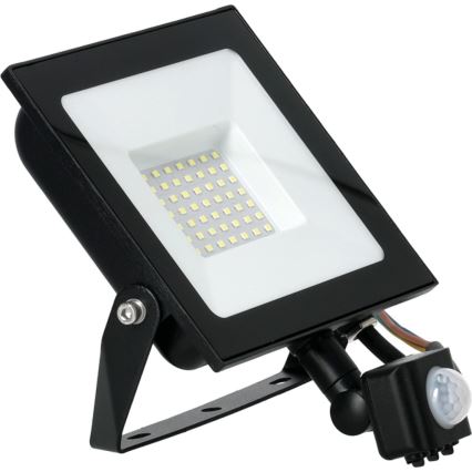 LED Прожектор със сензор LED/50W/230V 6500K IP44 черен