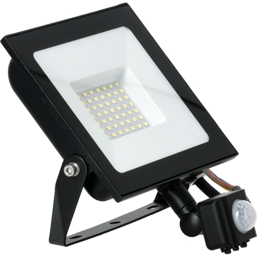 LED Прожектор със сензор LED/50W/230V 6500K IP44 черен