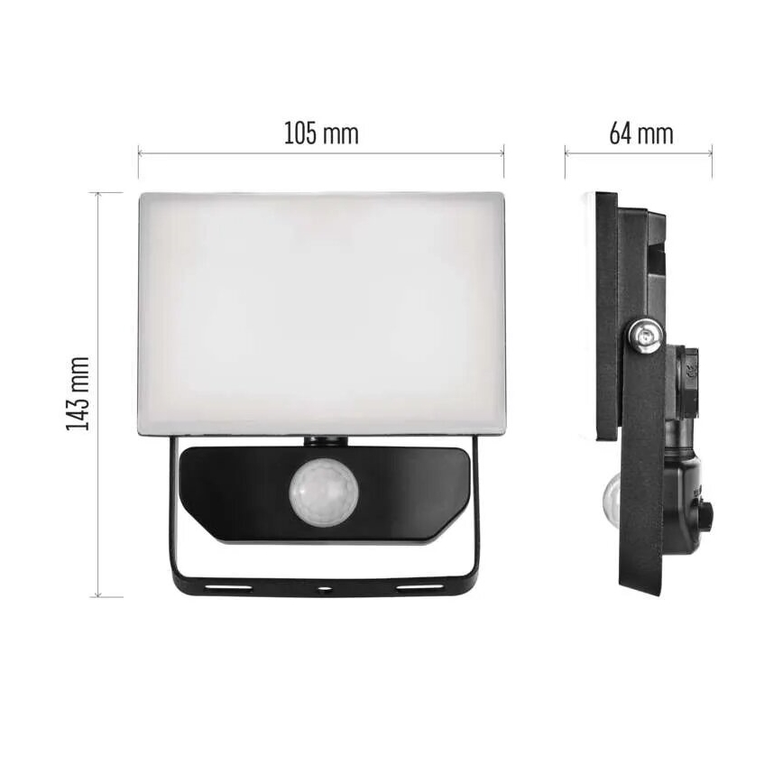 LED Прожектор със сензор TAMBO LED/10W/230V 4000K IP54