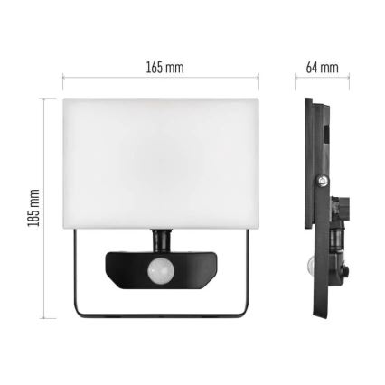 LED Прожектор със сензор TAMBO LED/30W/230V 4000K IP54