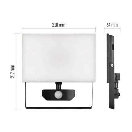 LED Прожектор със сензор TAMBO LED/50W/230V 4000K IP54