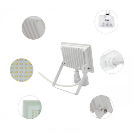 LED прожектор със сензор за движение NOCTIS LUX 3 LED/50W/230V 4000K IP44 бял