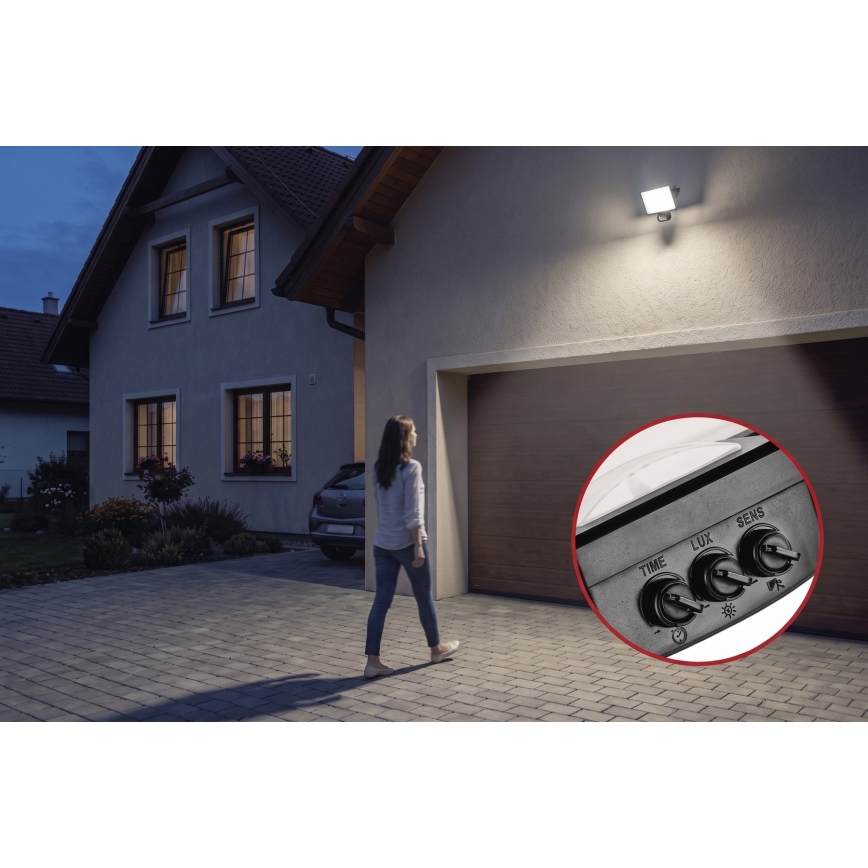 LED прожектор със сензор за движение и сумрак TAMBO EVO LED/30W/230V 4000K IP44 черен