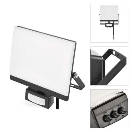 LED прожектор със сензор за движение и сумрак TAMBO EVO LED/30W/230V 4000K IP44 черен