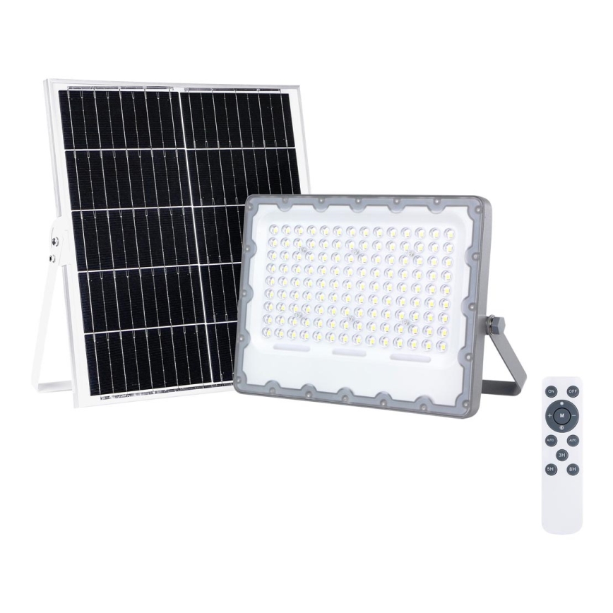 LED прожектор със соларен панел FOCUS 100W/15000 mAh 3,2V 6000K IP65 + дистанционно управление