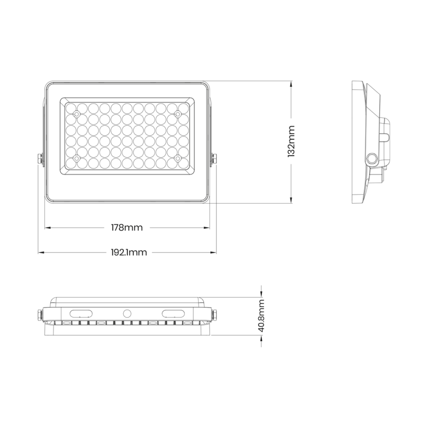 LED Прожектор със соларен панел FOCUS 60W/10000 mAh 3,2V 6000K IP65 + дистанционно