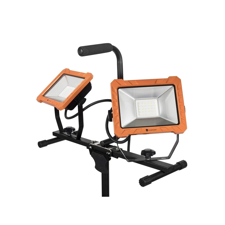 LED прожектор със стойка 2xLED/30W/230V 4000K IP65 оранжев/черен