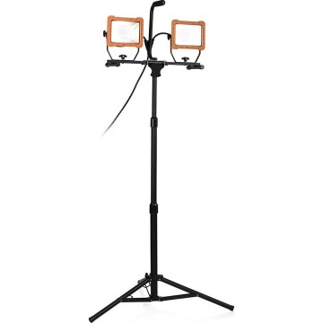 LED прожектор със стойка 2xLED/30W/230V 4000K IP65 оранжев/черен