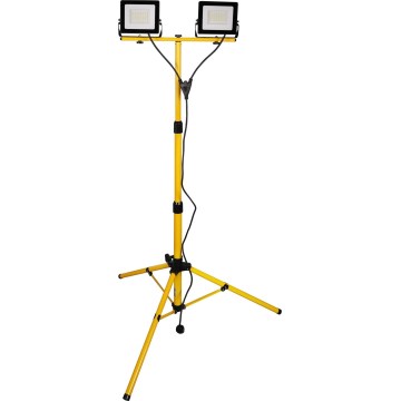 LED прожектор със стойка 2xLED/30W/230V 6500K IP65 жълт